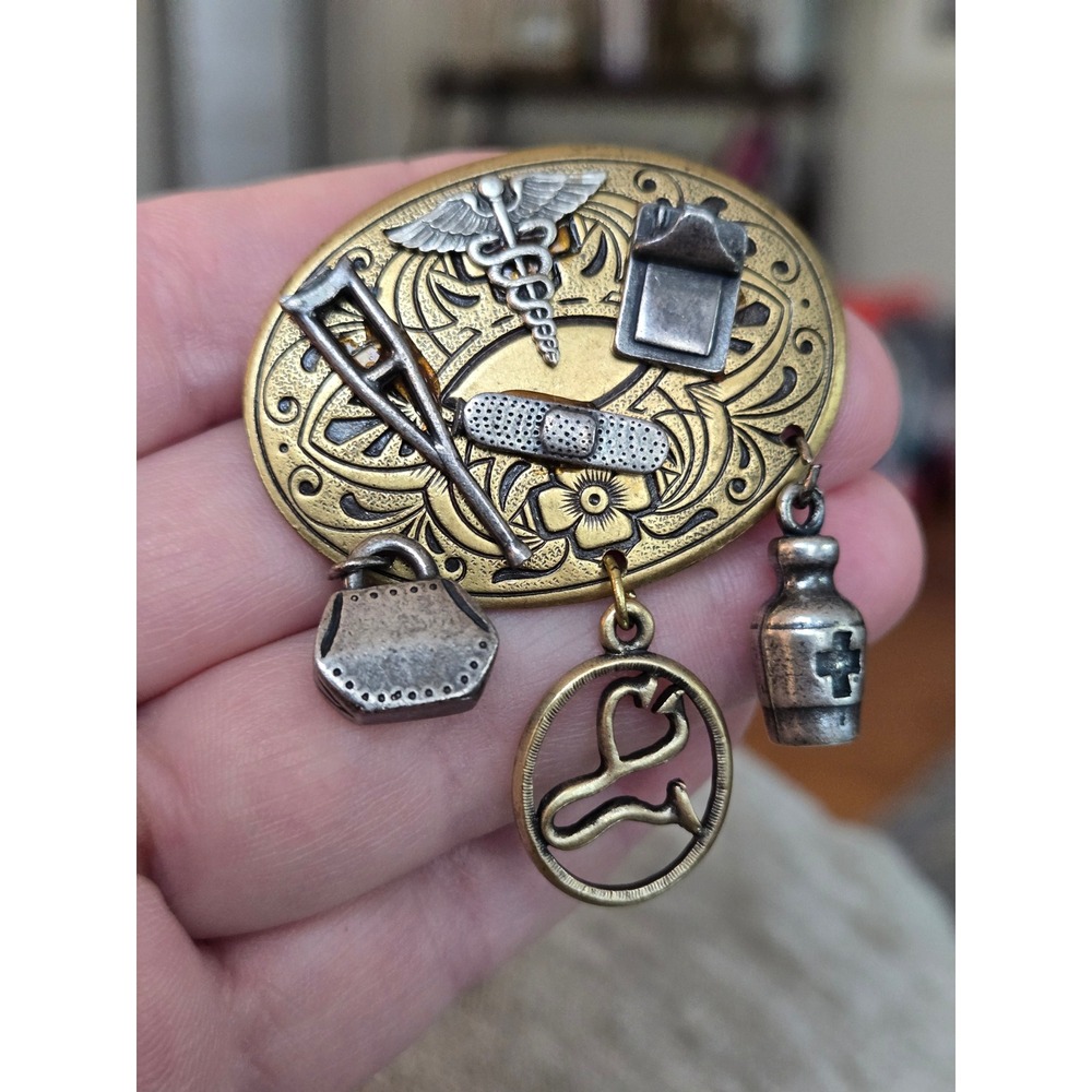 Medical Pin Brooch Doctor Nurse PA NP Medicine Vintage Very Unique